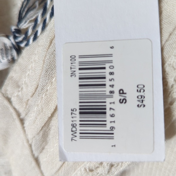 Lucky Brand Solid Woven Drop Needle Peasant - Picture 16 of 16